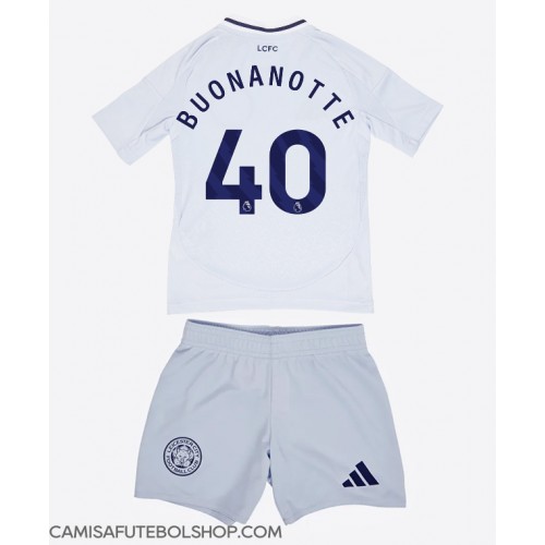 Camisa de time de futebol Leicester City Facundo Buonanotte #40 Replicas 3º Equipamento Infantil 2024-25 Manga Curta (+ Calças curtas)